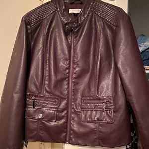 Faux leather jacket
